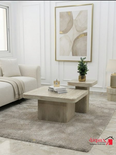 طقم طاولة وسط مربع